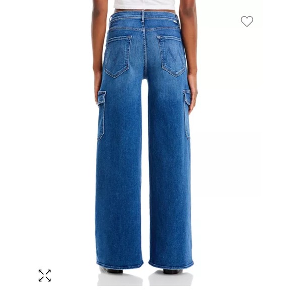 Mother The Undercover Cargo Sneak Jeans Opposites Attract Blue Size 28 NWT - Picture 4 of 12